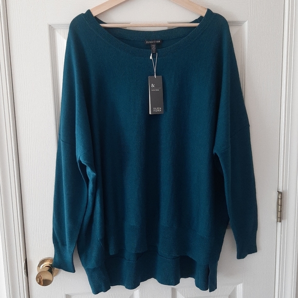 NWT Eileen Fisher Merino Wool Sweater Size Large